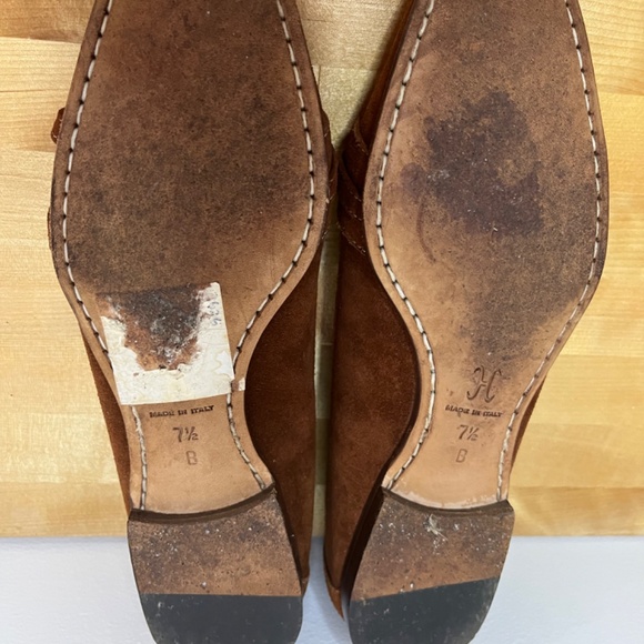 Cole Haan suede Loafers Brown flats Size 7.5 B Made In Italy Preppy slide on - Picture 11 of 13